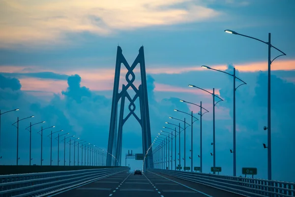 Veduta Del Ponte Trasversale Più Lungo Del Mondo Ponte Hong — Foto Stock