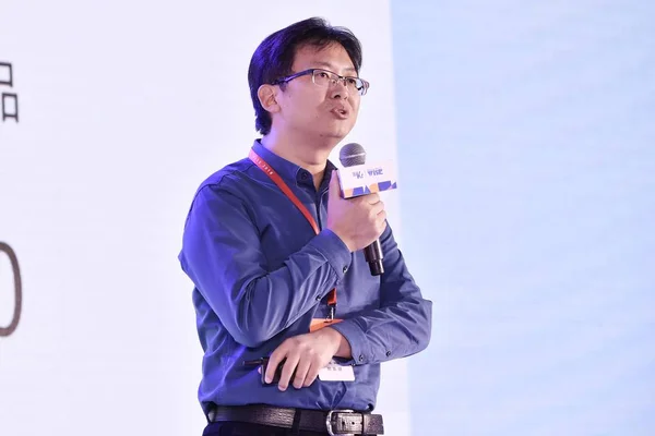 Bao Chunjian Pendiri Dan Ceo Xiaoe Tech Memberikan Pidato Konferensi — Stok Foto