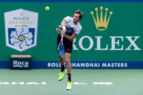 Daniil Medvedev Rusya Nın Bir Atış Zhang Için Çin Tek — Stok fotoğraf