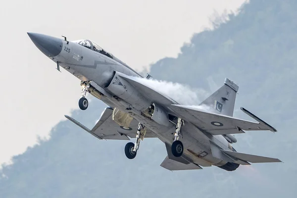 Pakistani Air Force Thunder Xiaolong Fierce Dragon Fighter Jet Takes — 图库照片