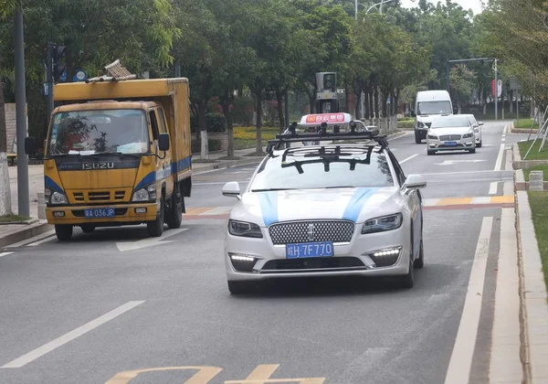 Primer Taxi Autónomo China Desarrollado Por Principal Compañía Transporte Público — Foto de Stock