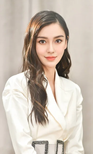 Hong Kong Actress Model Angelababy Poses Portrait Photos Exclusive Interview — Stock Photo, Image