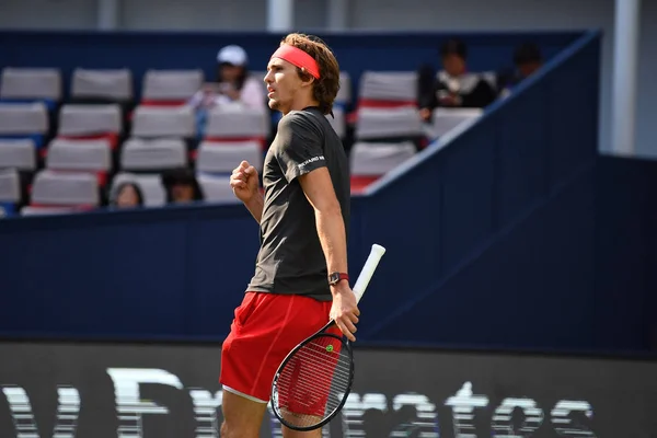 Alexander Zverev Germany Reacts Scoring Alex Minaur Australia Third Match — Stock Photo, Image