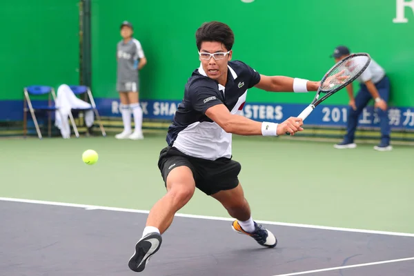 Chung Hyeon Dél Korea Visszatér Egy Lövés Hubert Hurkacz Lengyelország — Stock Fotó