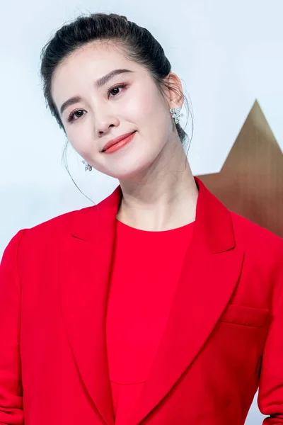 Actriz China Liu Shishi Posa Evento Omega Constellation Shanghai China — Foto de Stock