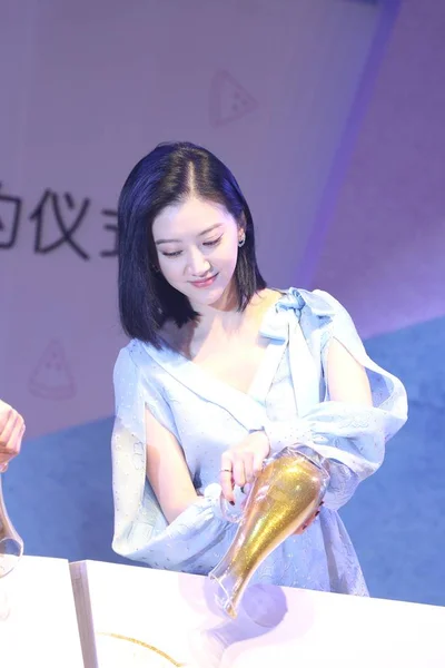 Actrița Chineză Jing Tian Participă Eveniment Promoțional Brandului Chinez Enzime — Fotografie, imagine de stoc