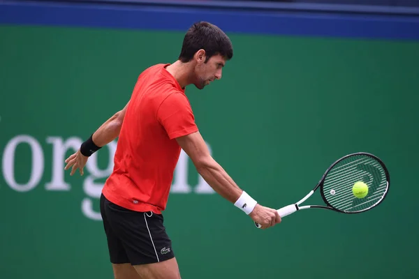 Servische Tennis Sterren Novak Djokovic Neemt Deel Aan Een Training — Stockfoto