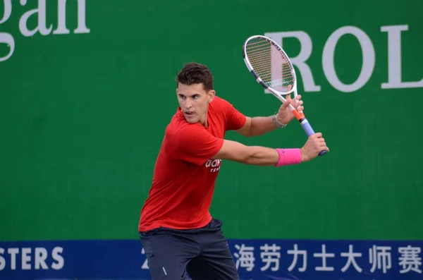 Österreichs Tennis Star Dominic Thiem Nimmt Einer Trainingseinheit Zur Vorbereitung — Stockfoto