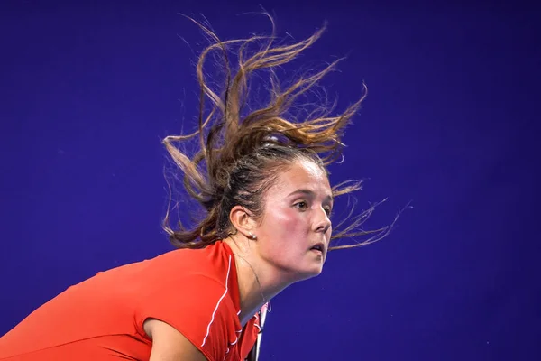 Daria Kasatkina Russia Returns Shot Wang Qiang China Group Match — Φωτογραφία Αρχείου