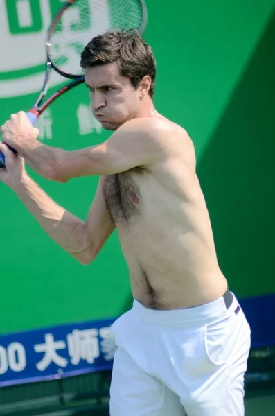 Frans Tennisser Gilles Simon Neemt Deel Aan Een Training Ter — Stockfoto