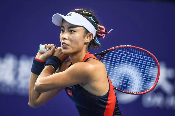 Wang Qiang China Retorna Tiro Para Ashleigh Barty Austrália Sua — Fotografia de Stock