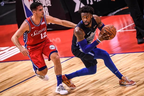 Wesley Matthews Van Dallas Mavericks Gelijk Daagt Mcconnell Van Philadelphia — Stockfoto