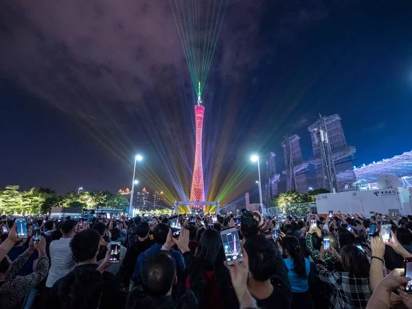 Zobacz Guangzhou Międzynarodowego Festiwalu Światła Tematyczne Lecie Chin Reform Otwarcia — Zdjęcie stockowe