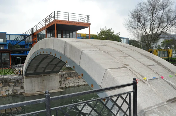 Utsikt Över Världens Längsta Tryckt Betongbro Att Tas Bruk Visdom — Stockfoto