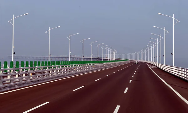 Dünyanın Uzun Çapraz Deniz Köprüsü Güney Çin Ekim 2018 Yılında — Stok fotoğraf