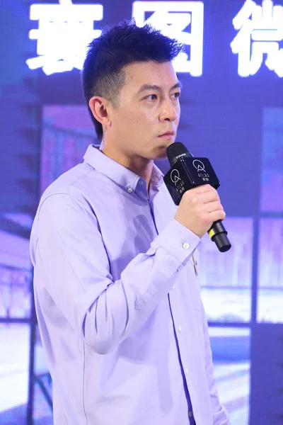 加拿大演员兼歌手兼词曲作者陈冠希出席2018年11月30日在中国上海举行的阿特拉斯微电影活动 — 图库照片