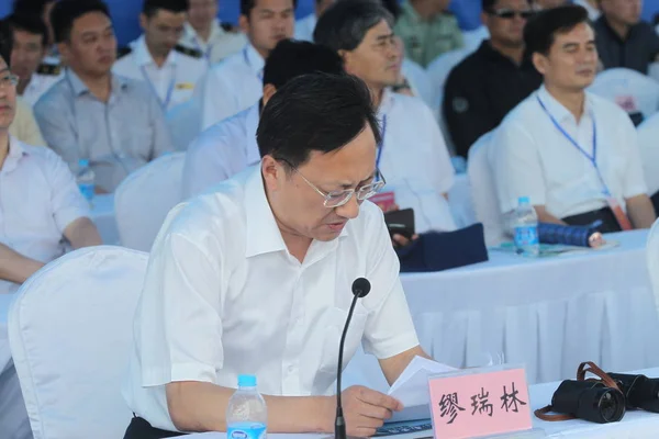 Miao Ruilin Toen Burgemeester Van Nanking Woont Een Activiteit Nanjing — Stockfoto