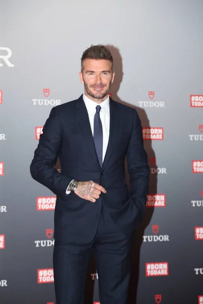 Bintang Sepak Bola Inggris David Beckham Menghadiri Acara Promosi Untuk — Stok Foto