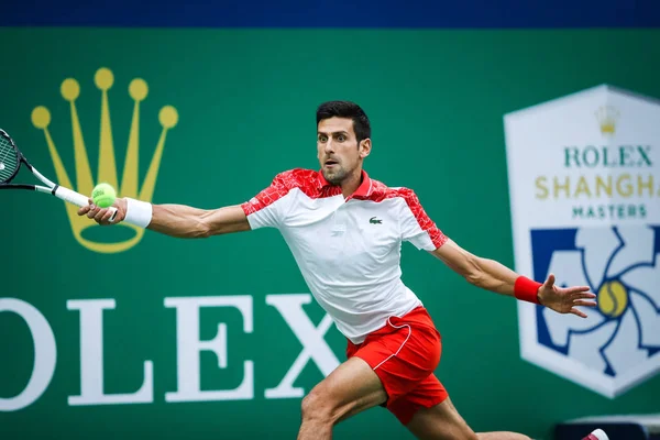 Novak Djokovic Serbia Returns Shot Alexander Zverev Germany Men Singles — ストック写真