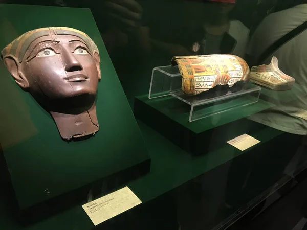 Reliquias Culturales Del Antiguo Egipto Exhiben Durante Una Exposición Museo —  Fotos de Stock