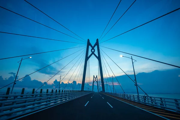 世界最長のクロス海橋 珠海市 中国南部の広東省 2018 マカオ橋のビュー — ストック写真