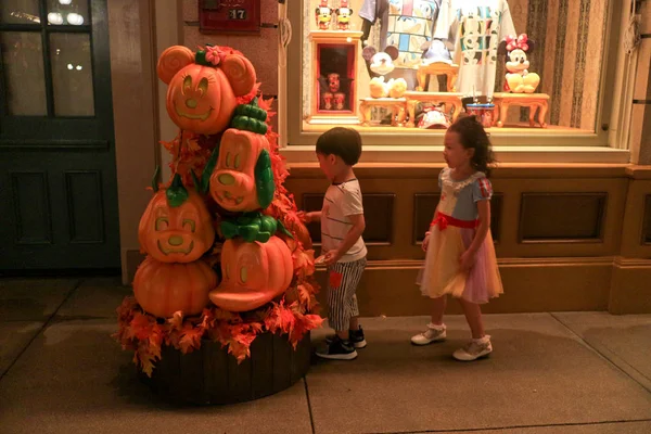 Över Hong Kong Disney Land Som Förberedelse För Umcoming Halloween — Stockfoto