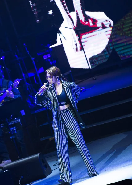 Cantor Taiwanês Jolin Tsai Apresenta Durante Concerto Caridade 2018 One — Fotografia de Stock