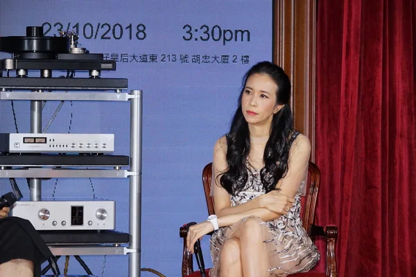Cantante Attrice Hong Kong Karen Mok Partecipa Evento Promozionale Suo — Foto Stock