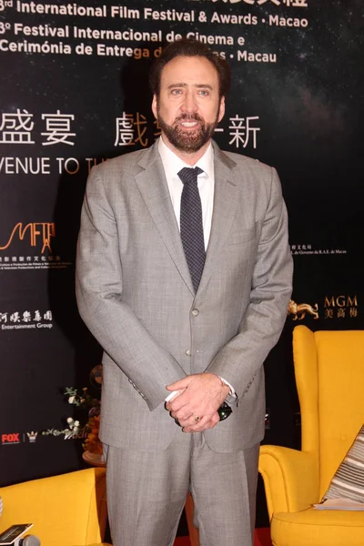 Skådespelaren Nicolas Cage Sköter Presskonferensen För 3Rd International Film Festival — Stockfoto