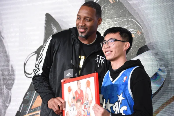 Star Nba Tracy Mcgrady Partecipa Evento Incontro Dei Fan Durante — Foto Stock