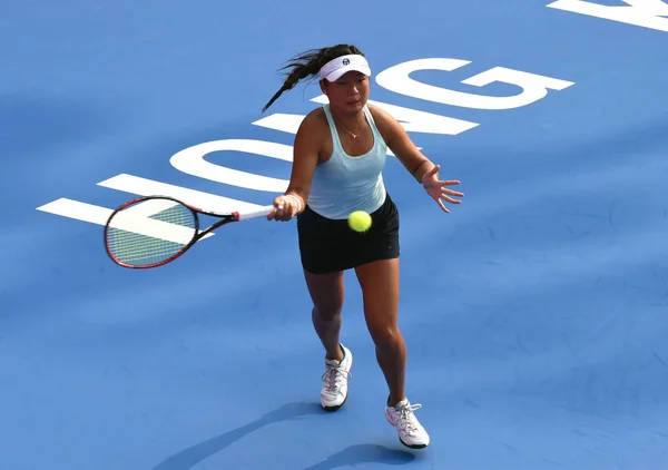 Eudice Chong Chiński Hong Kong Zwraca Strzał Christina Mchale Stanów — Zdjęcie stockowe