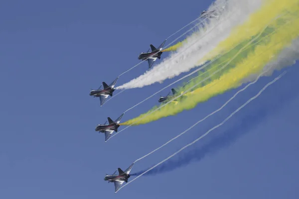 Los Aviones Combate Del Bayi Aerobatic Team Fuerza Aérea Del — Foto de Stock