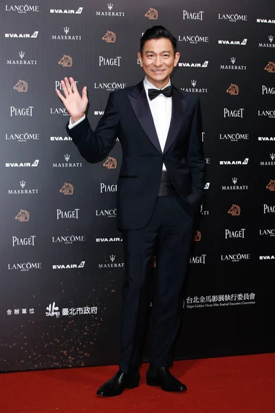 Taiwan Out Actor Cantante Hong Kong Andy Lau Llega Alfombra — Foto de Stock