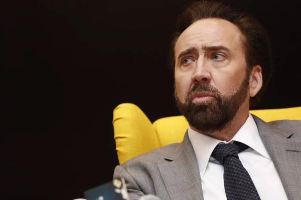 Der Amerikanische Schauspieler Nicolas Cage Nimmt Der Pressekonferenz Zum Internationalen — Stockfoto