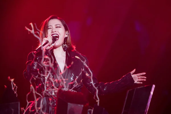 Cantora Chinesa Zhang Liangying Mais Conhecida Como Jane Zhang Apresenta — Fotografia de Stock