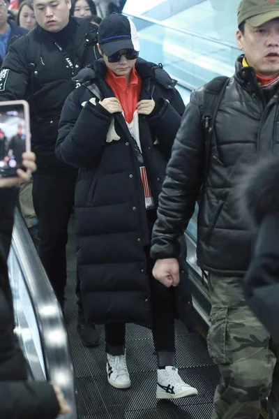 Chinese Zanger Yuchun Afgebeeld Beijing Capital International Airport Beijing China — Stockfoto