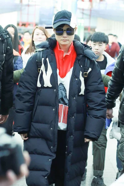 Chinese Zanger Yuchun Afgebeeld Beijing Capital International Airport Beijing China — Stockfoto