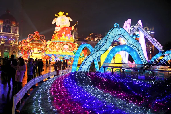 Ziyaretçiler Fener 2019 Changzhou Fener Festivali Changzhou City Doğu Çin — Stok fotoğraf