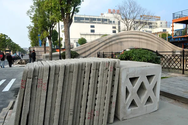Vue Long Pont Béton Imprimé Monde Wisdom Bay Dans District — Photo