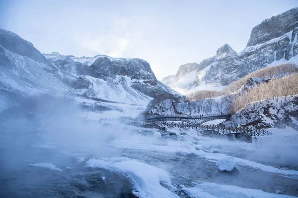 Paisaje Nubes Brillantes Visto Desde Montaña Paektu Montaña Changbai Prefectura — Foto de Stock