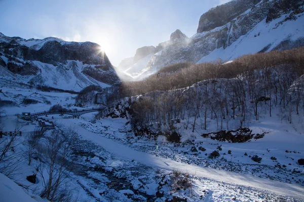 Landschap Van Gloeiende Wolken Gezien Vanaf Paektu Mountain Changbai Berg — Stockfoto