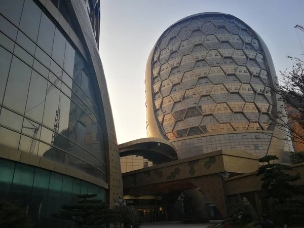 Nézet Egy Méhsejt Hotel Nanjing City Kína Keleti Jiangsu Tartomány — Stock Fotó