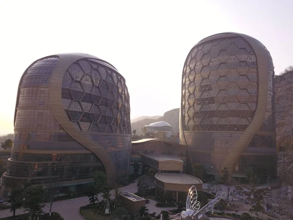 Uma Vista Aérea Hotel Favos Mel Cidade Nanjing Leste Província — Fotografia de Stock