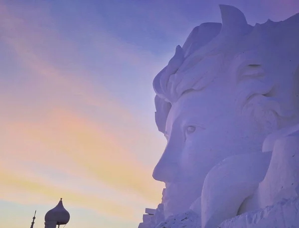 View Main Snow Sculpture 31St Harbin Sun Island International Snow — стоковое фото