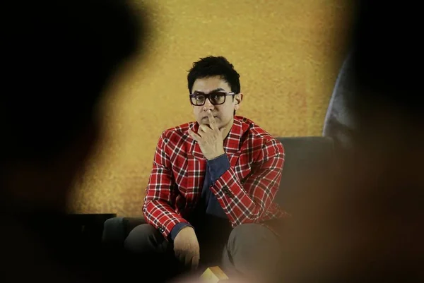 Μια Ταινία Σαλόνι Εκδήλωση Στο Πεκίνο Κίνα Ινδός Ηθοποιός Aamir — Φωτογραφία Αρχείου