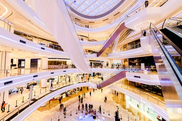 Vista Interior Del Complejo Comercial Gama Alta Mall Distrito Financiero — Foto de Stock
