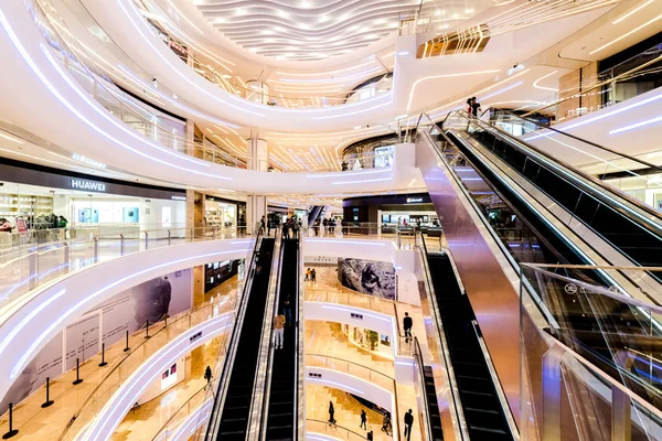 Vista Interior Complexo Comercial Mall Lujiazui Financial District Pudong Shanghai — Fotografia de Stock