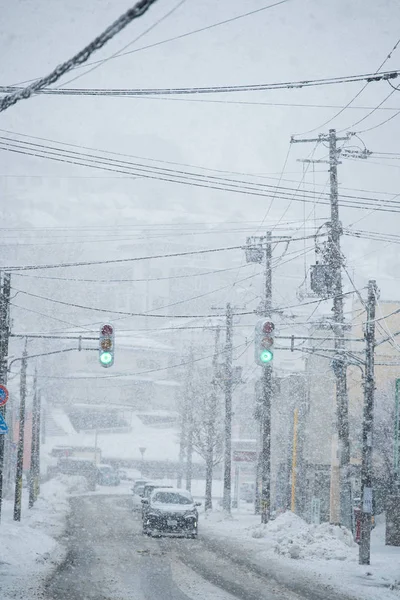 Táj Snowscape Otaru Shiribeshi Alprefektúra Hokkaido Japán 2018 December — Stock Fotó