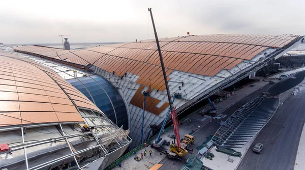 北京大兴国际机场航站楼正在建设中 — 图库照片