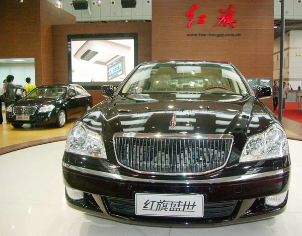 Hongqi Red Flag Display Automobile Exhibition Nanjing City East China — Stock Photo, Image